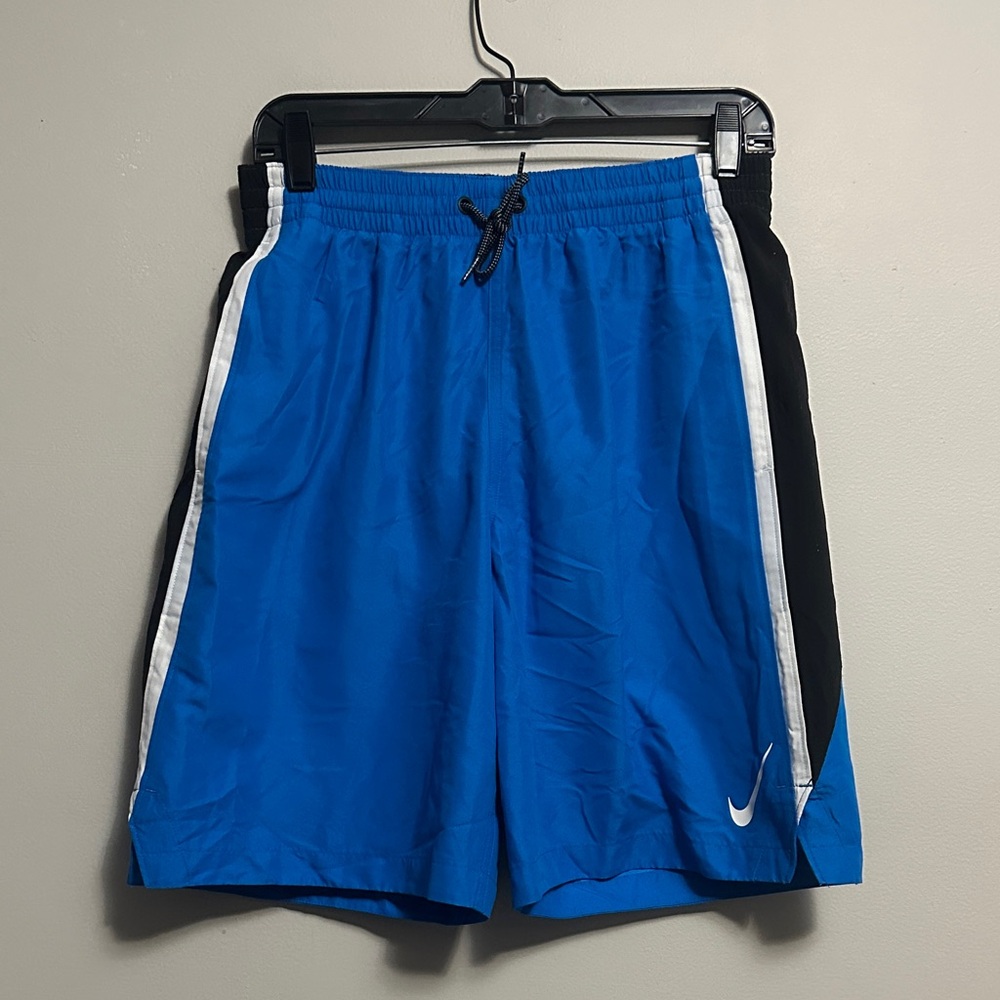 Nike Men's 8” Core Contend Volley Swim Trunks Small Blue Black - Picture 4 of 9